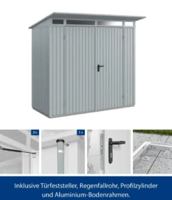 Hörmann Berry-Gerätehaus Classic-P Typ 1, ca. B247,9/H228,6/T153 cm