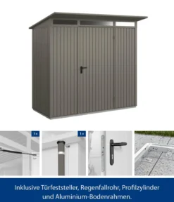 Hörmann Berry-Gerätehaus Classic-P Typ 1, ca. B247,9/H228,6/T153 cm