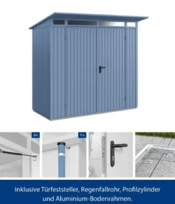 Hörmann Berry-Gerätehaus Classic-P Typ 1, ca. B247,9/H228,6/T153 cm
