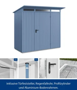 Hörmann Berry-Gerätehaus Classic-P Typ 1, ca. B247,9/H228,6/T153 cm