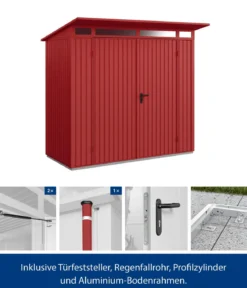 Hörmann Berry-Gerätehaus Classic-P Typ 1, ca. B247,9/H228,6/T153 cm