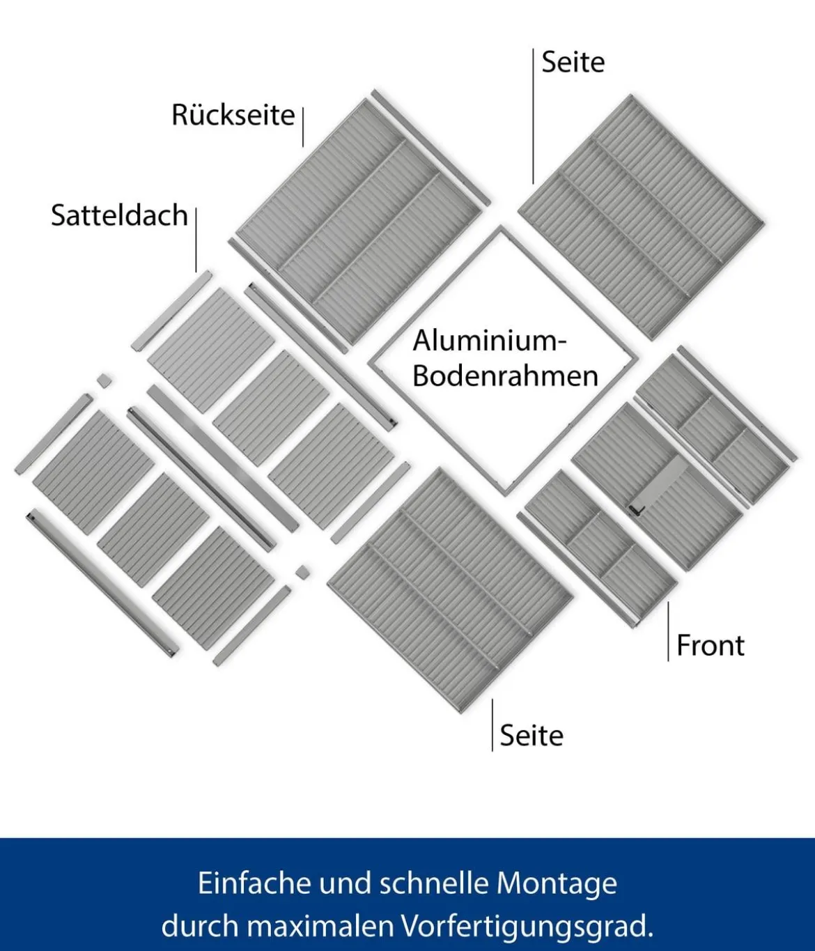 Hörmann Berry-Gerätehaus Classic-S Typ 1, ca. B258,8/H216/T121,3 cm
