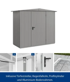 Hörmann Berry-Gerätehaus Classic-S Typ 1, ca. B258,8/H216/T121,3 cm