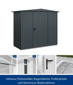 Hörmann Berry-Gerätehaus Classic-S Typ 1, ca. B258,8/H216/T121,3 cm