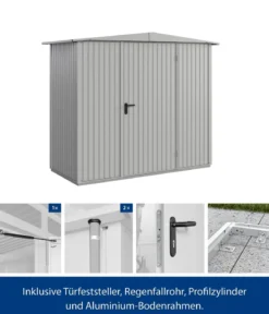 Hörmann Berry-Gerätehaus Classic-S Typ 1, ca. B258,8/H216/T121,3 cm