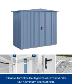 Hörmann Berry-Gerätehaus Classic-S Typ 1, ca. B258,8/H216/T121,3 cm