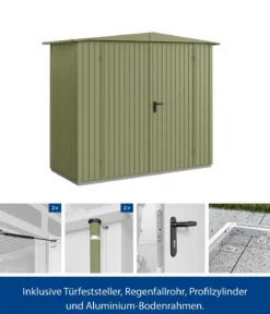 Hörmann Berry-Gerätehaus Classic-S Typ 1, ca. B258,8/H216/T121,3 cm