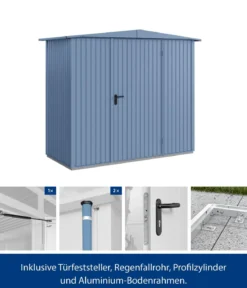 Hörmann Berry-Gerätehaus Classic-S Typ 1, ca. B258,8/H216/T121,3 cm