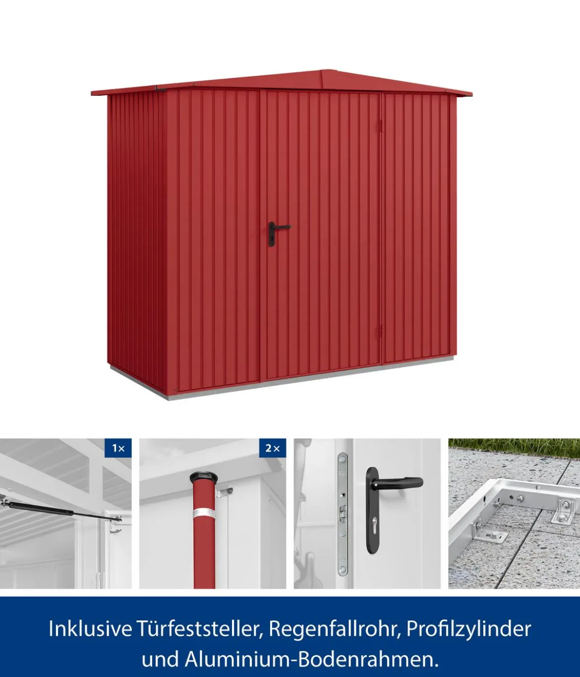 Hörmann Berry-Gerätehaus Classic-S Typ 1, ca. B258,8/H216/T121,3 cm