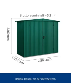 Hörmann Berry-Gerätehaus Classic-S Typ 1, ca. B258,8/H216/T121,3 cm