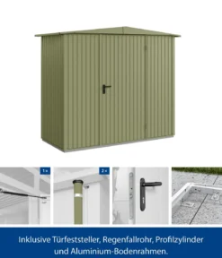 Hörmann Berry-Gerätehaus Classic-S Typ 1, ca. B258,8/H216/T121,3 cm