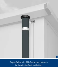 Hörmann Berry-Gerätehaus Classic-S Typ 1, ca. B258,8/H216/T121,3 cm
