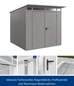 Hörmann Berry-Gerätehaus Classic-P Typ 2, ca. B247,9/H232,3/T283,4 cm