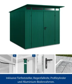 Hörmann Berry-Gerätehaus Classic-P Typ 2, ca. B247,9/H232,3/T283,4 cm