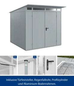 Hörmann Berry-Gerätehaus Classic-P Typ 2, ca. B247,9/H232,3/T283,4 cm