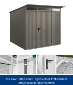 Hörmann Berry-Gerätehaus Classic-P Typ 2, ca. B247,9/H232,3/T283,4 cm