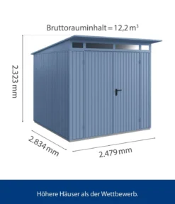 Hörmann Berry-Gerätehaus Classic-P Typ 2, ca. B247,9/H232,3/T283,4 cm