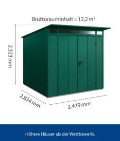 Hörmann Berry-Gerätehaus Modern-P Typ 2, ca. B247,9/H232,3/T283,4 cm