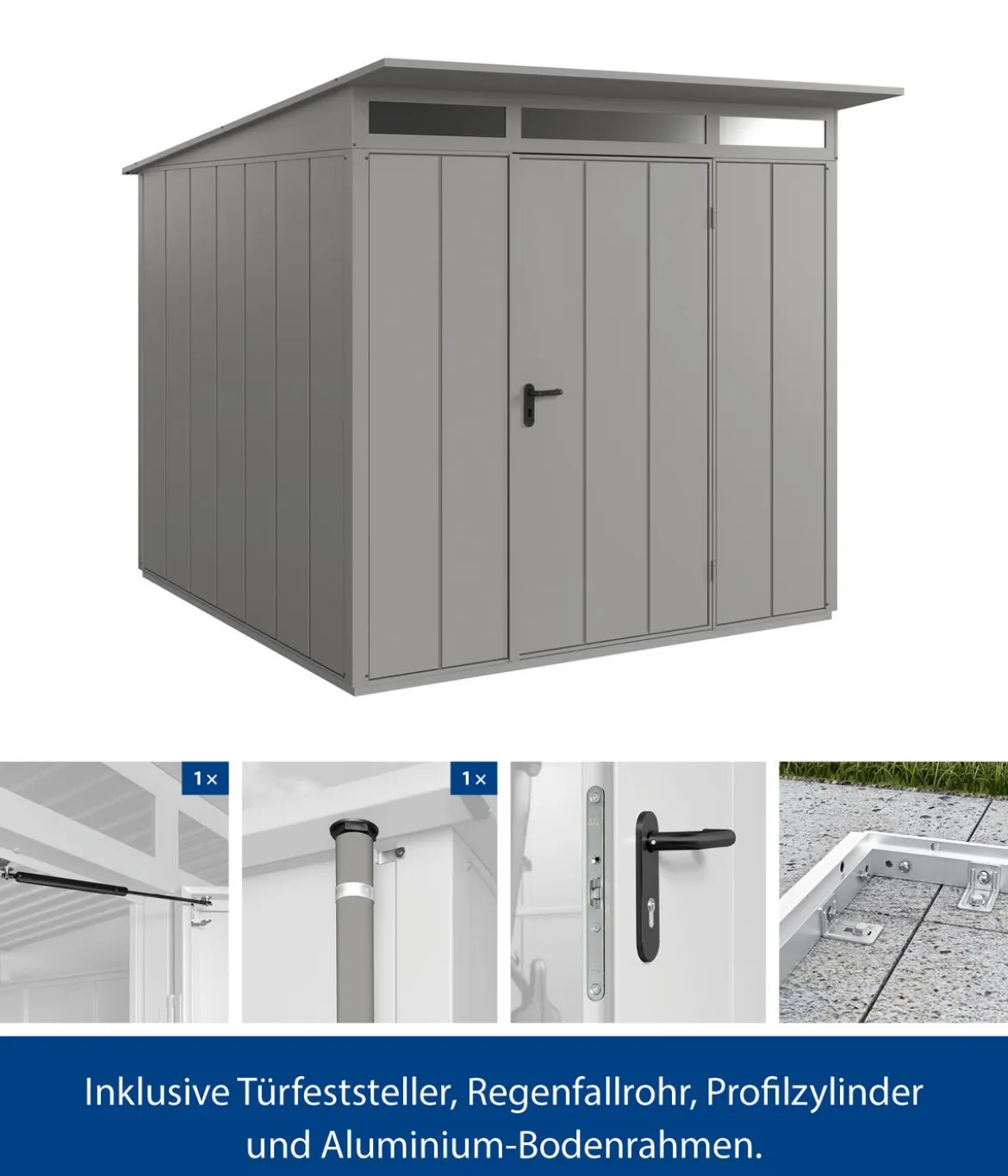 Hörmann Berry-Gerätehaus Modern-P Typ 2, ca. B247,9/H232,3/T283,4 cm