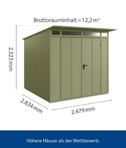 Hörmann Berry-Gerätehaus Modern-P Typ 2, ca. B247,9/H232,3/T283,4 cm