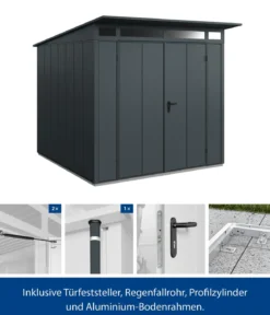 Hörmann Berry-Gerätehaus Modern-P Typ 2, ca. B247,9/H232,3/T283,4 cm