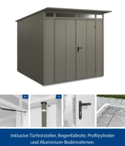 Hörmann Berry-Gerätehaus Modern-P Typ 2, ca. B247,9/H232,3/T283,4 cm