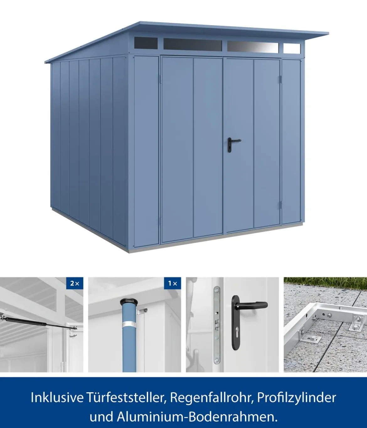 Hörmann Berry-Gerätehaus Modern-P Typ 2, ca. B247,9/H232,3/T283,4 cm