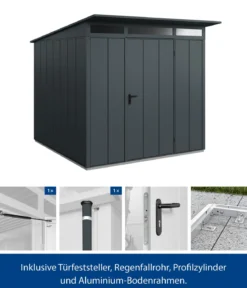 Hörmann Berry-Gerätehaus Modern-P Typ 2, ca. B247,9/H232,3/T283,4 cm