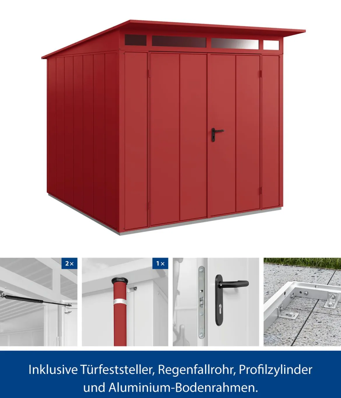 Hörmann Berry-Gerätehaus Modern-P Typ 2, ca. B247,9/H232,3/T283,4 cm