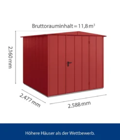 Hörmann Berry-Gerätehaus Modern-S Typ 2, ca. B258,8/H216/T247,7 cm