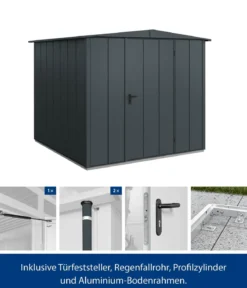 Hörmann Berry-Gerätehaus Modern-S Typ 2, ca. B258,8/H216/T247,7 cm