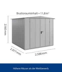 Hörmann Berry-Gerätehaus Modern-S Typ 2, ca. B258,8/H216/T247,7 cm