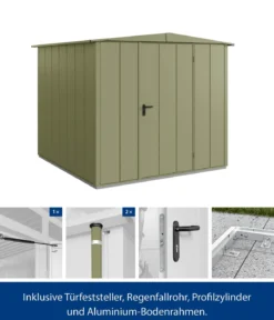 Hörmann Berry-Gerätehaus Modern-S Typ 2, ca. B258,8/H216/T247,7 cm