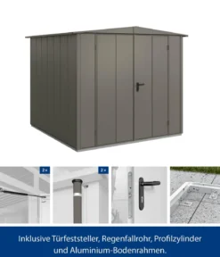 Hörmann Berry-Gerätehaus Modern-S Typ 2, ca. B258,8/H216/T247,7 cm