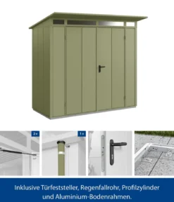 Hörmann Berry-Gerätehaus Modern-P Typ 1, ca. B247,9/H228,6/T153 cm