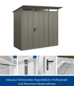 Hörmann Berry-Gerätehaus Modern-P Typ 1, ca. B247,9/H228,6/T153 cm
