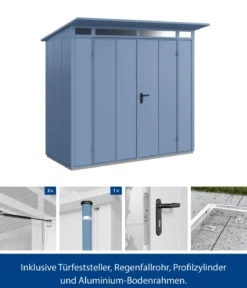 Hörmann Berry-Gerätehaus Modern-P Typ 1, ca. B247,9/H228,6/T153 cm