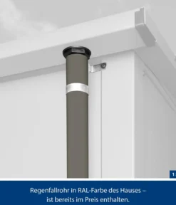 Hörmann Berry-Gerätehaus Modern-P Typ 1, ca. B247,9/H228,6/T153 cm