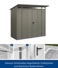 Hörmann Berry-Gerätehaus Modern-P Typ 1, ca. B247,9/H228,6/T153 cm