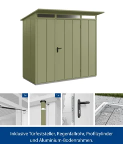 Hörmann Berry-Gerätehaus Modern-P Typ 1, ca. B247,9/H228,6/T153 cm