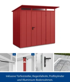 Hörmann Berry-Gerätehaus Modern-P Typ 1, ca. B247,9/H228,6/T153 cm
