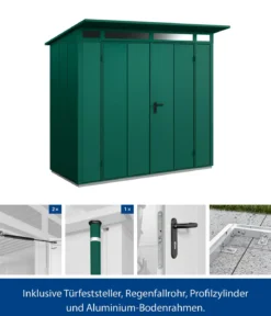 Hörmann Berry-Gerätehaus Modern-P Typ 1, ca. B247,9/H228,6/T153 cm