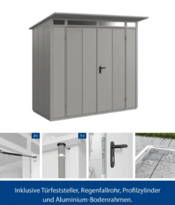 Hörmann Berry-Gerätehaus Modern-P Typ 1, ca. B247,9/H228,6/T153 cm