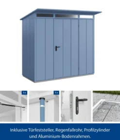 Hörmann Berry-Gerätehaus Modern-P Typ 1, ca. B247,9/H228,6/T153 cm