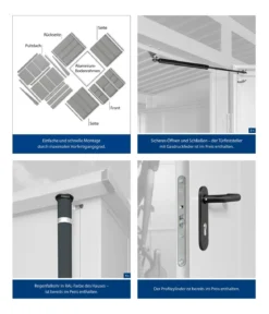 Hörmann Berry-Gerätehaus Modern-P Typ 1, ca. B247,9/H228,6/T153 cm