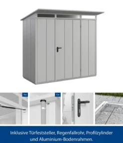 Hörmann Berry-Gerätehaus Modern-P Typ 1, ca. B247,9/H228,6/T153 cm