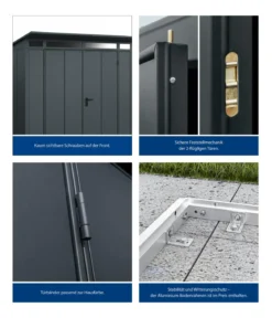 Hörmann Berry-Gerätehaus Modern-P Typ 1, ca. B247,9/H228,6/T153 cm
