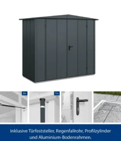 Hörmann Berry-Gerätehaus Modern-S Typ 1, ca. B258,8/H216/T121,3 cm