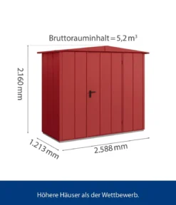 Hörmann Berry-Gerätehaus Modern-S Typ 1, ca. B258,8/H216/T121,3 cm