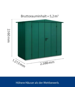 Hörmann Berry-Gerätehaus Modern-S Typ 1, ca. B258,8/H216/T121,3 cm
